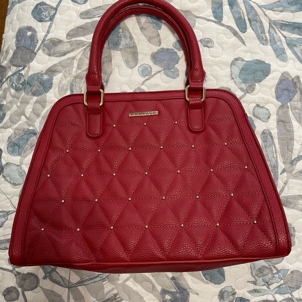 Rampage Red and Gold Quilted Purse